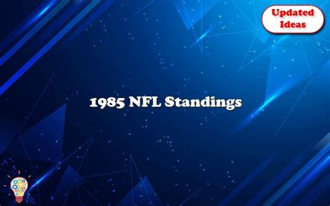 nfc east standings 1985|1985 nfl conference standings.